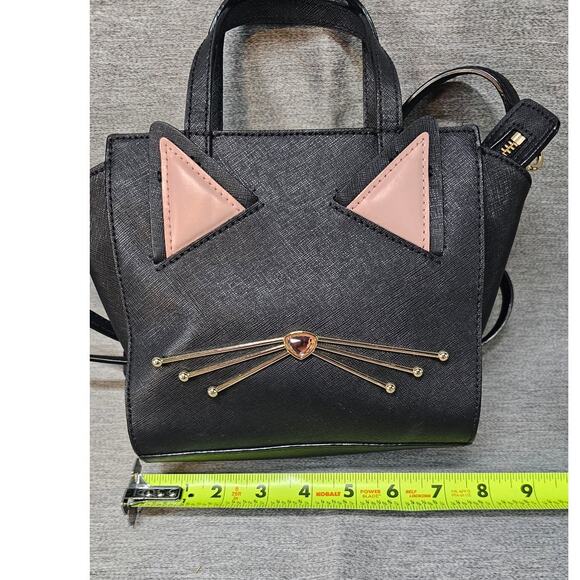 Kate Spade Cat's Meow Large Lottie Leather Purse HandBag /Crossbody - Picture 9 of 10